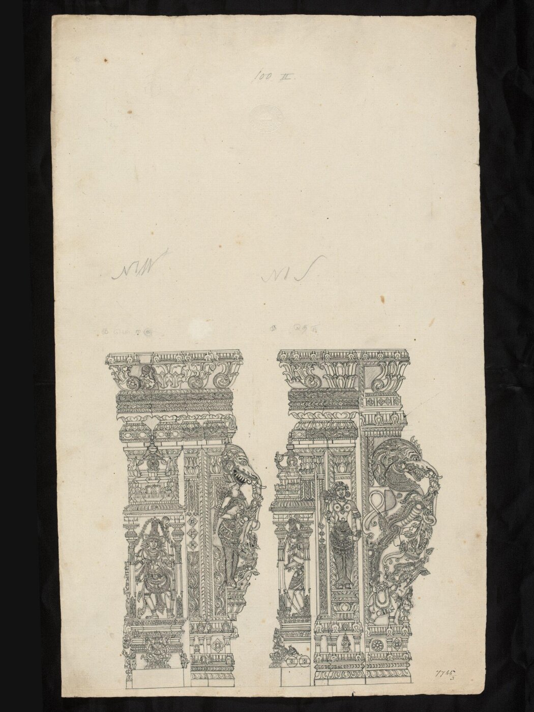 Unknown, Architectural drawing of Tirumala Nayak at Madura,