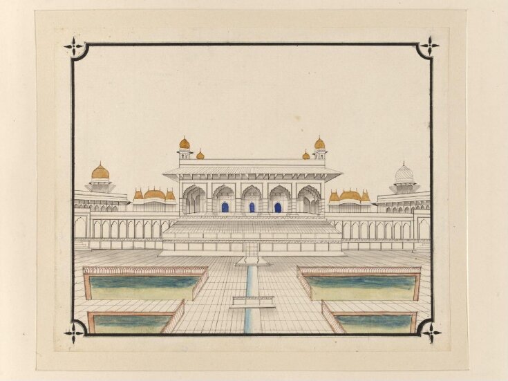 Six drawings of Mughal monuments. top image