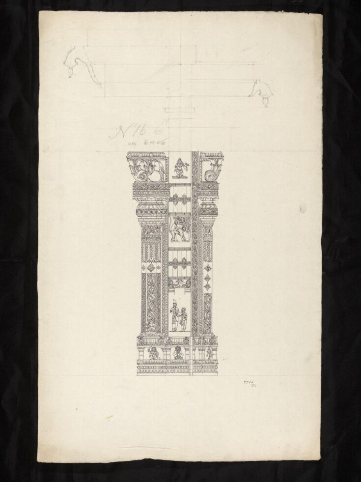 Architectural drawing of Tirumala Nayak at Madura, top image