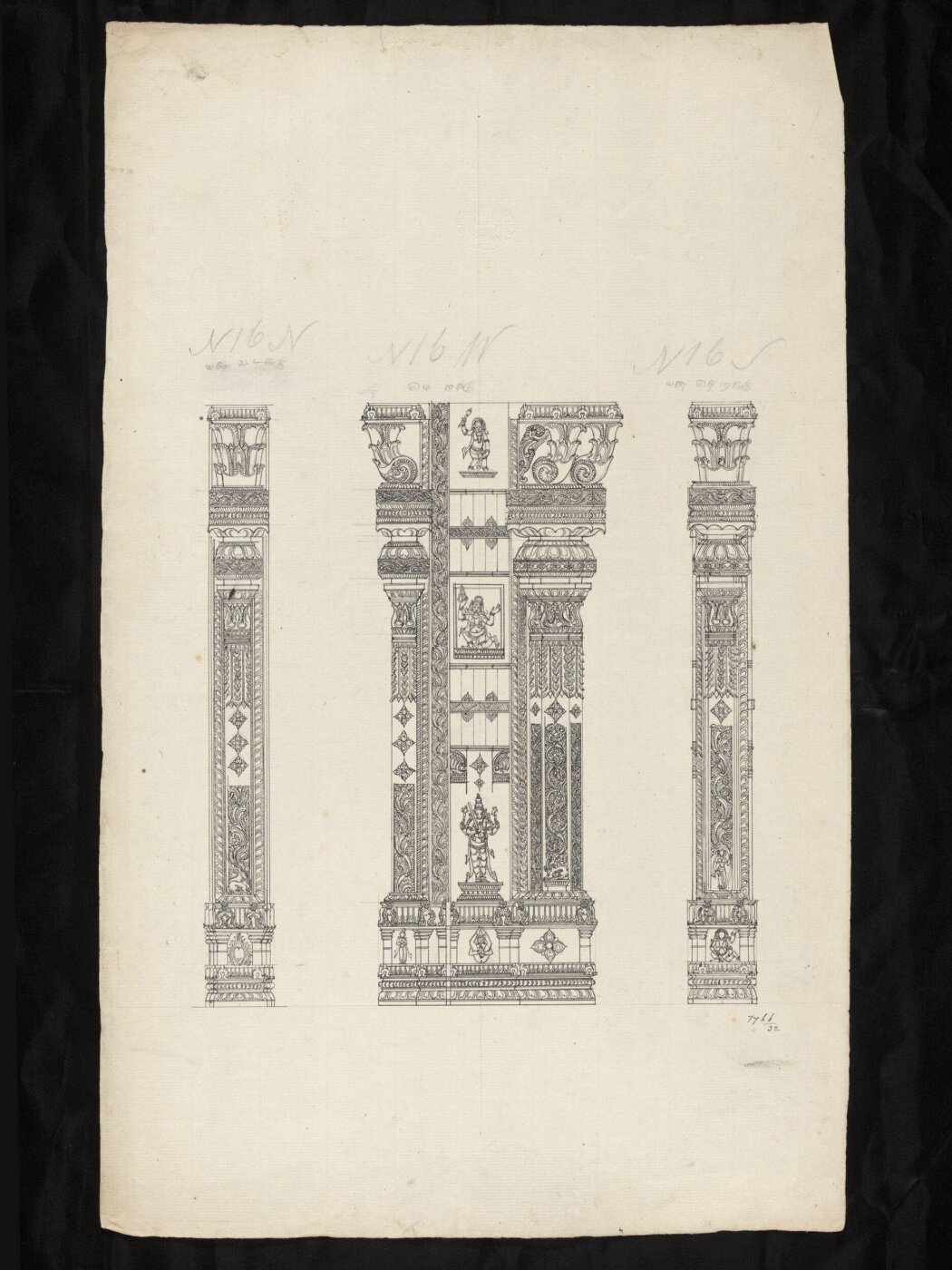 Unknown, Architectural drawing of Tirumala Nayak at Madura,