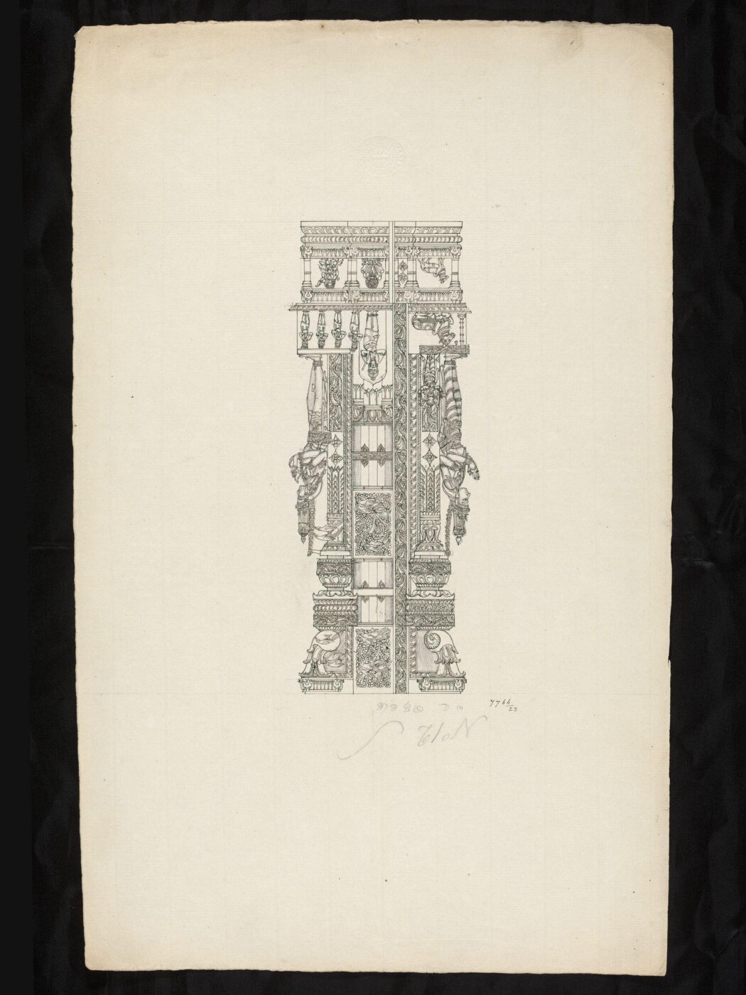 Unknown, Architectural drawing of Tirumala Nayak at Madura,