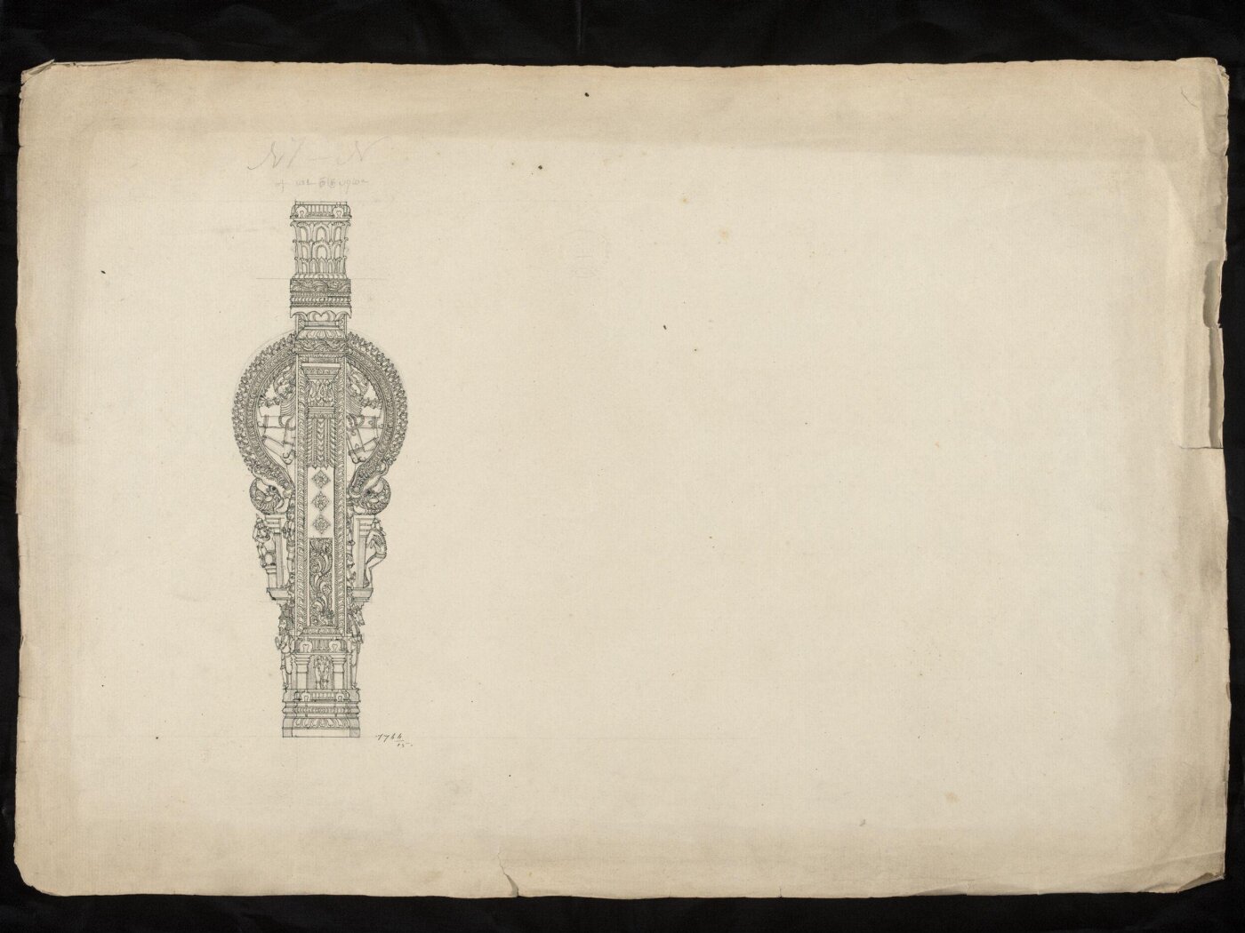 Unknown, Architectural drawing of Tirumala Nayak at Madura,