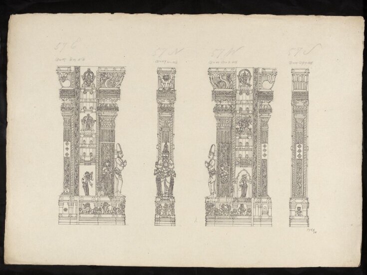 Architectural drawing of Tirumala Nayak at Madura, top image