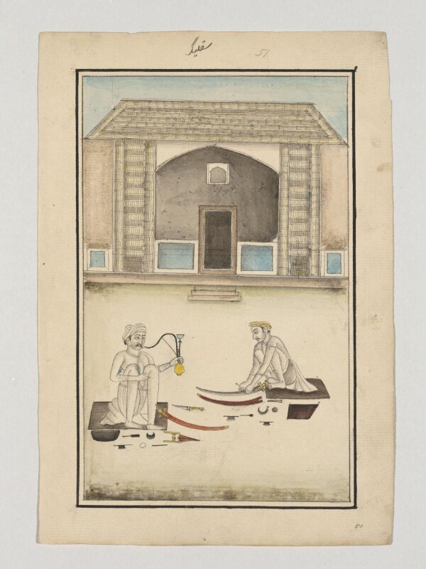 Fourteen drawings of occupations.