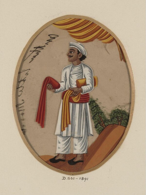 One of Fifteen drawings depicting household servants