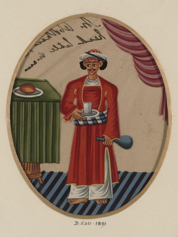 One of Fifteen drawings depicting household servants