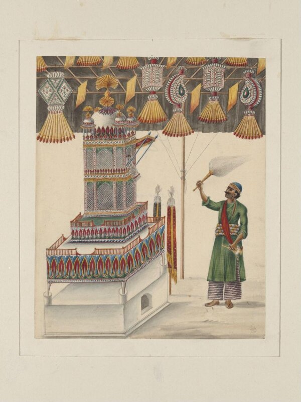 One of two drawings of Muharram scenes