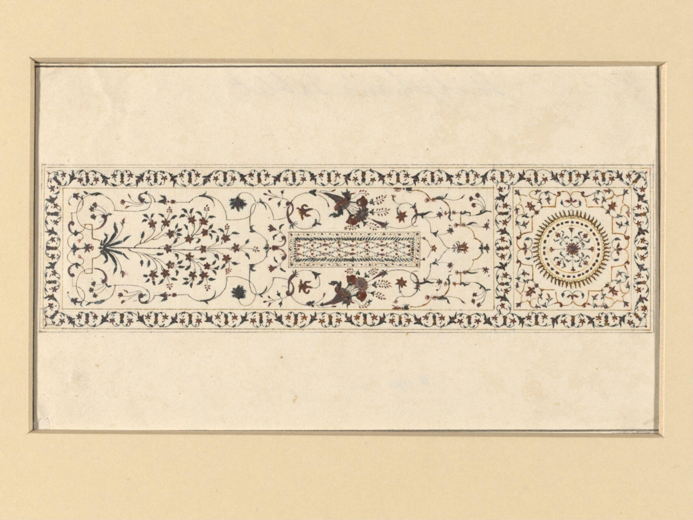 Top of the cenotaph of Shah Jahan, ca.1820