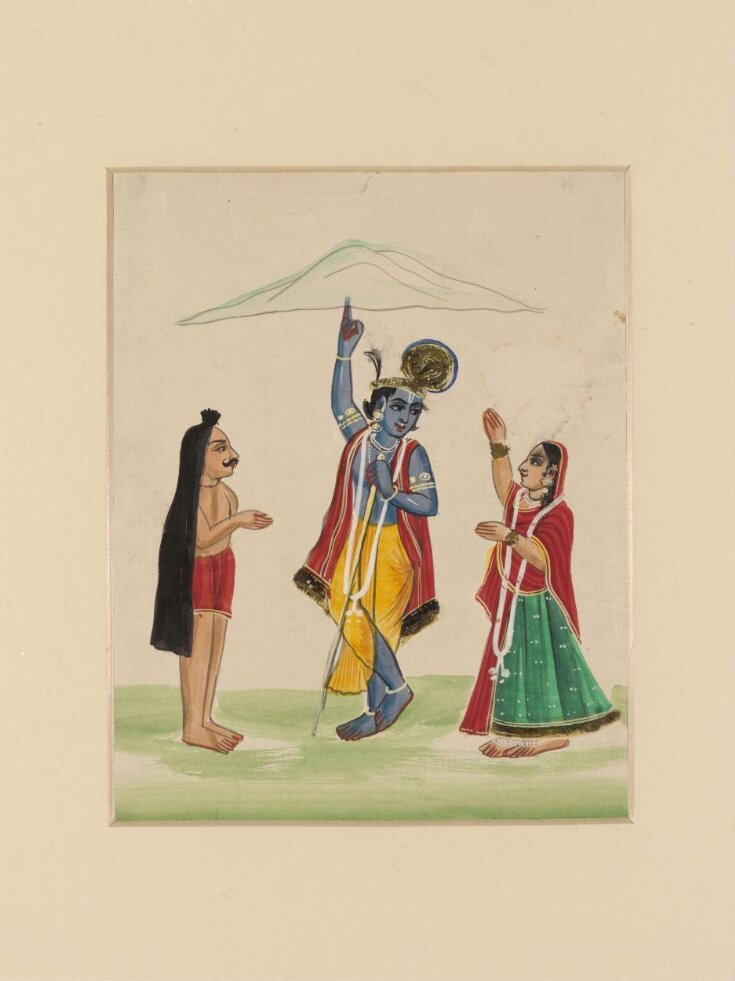 Krishna, Drawing by Rashmi Kanchan | Artmajeur
