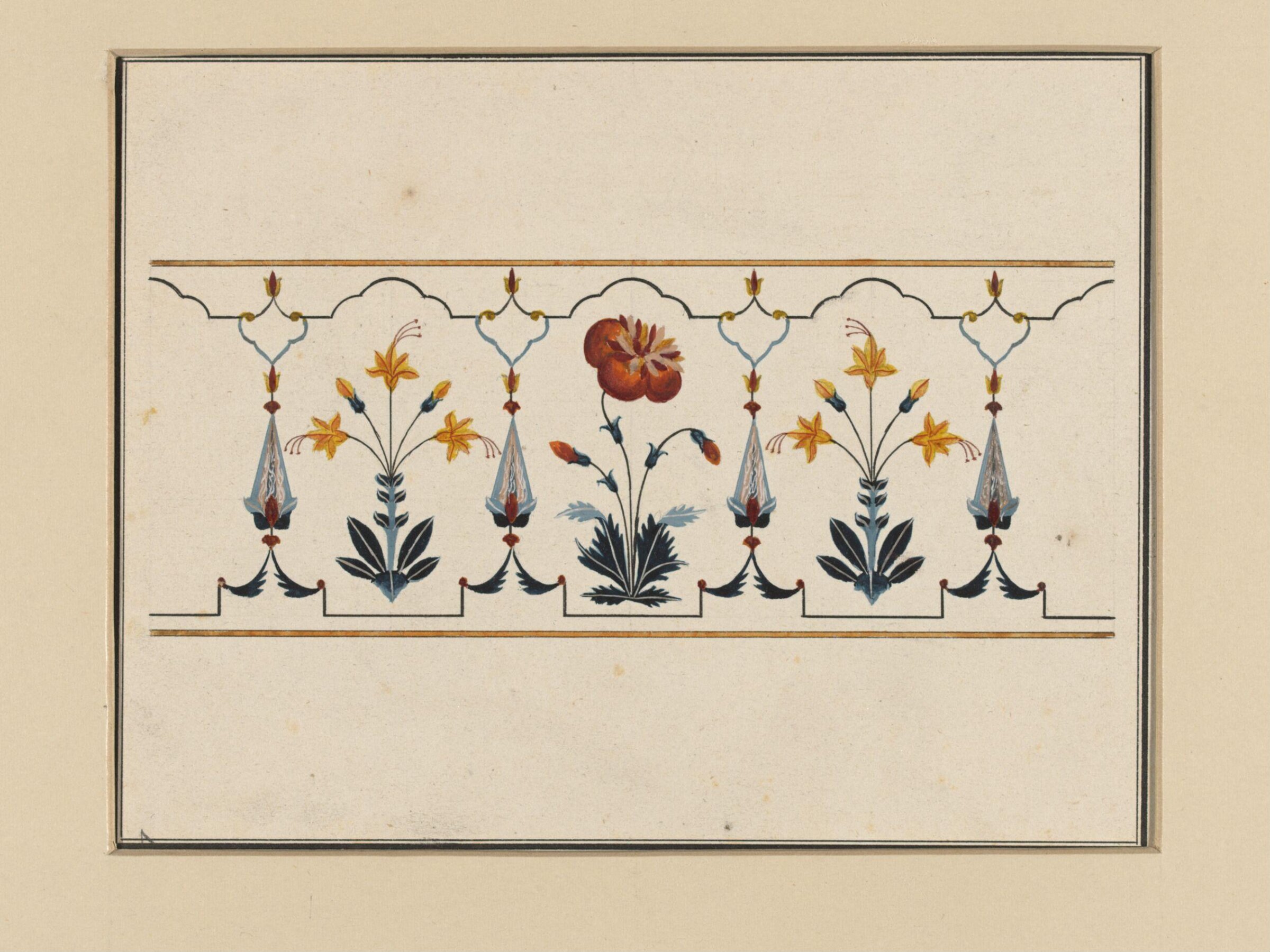 Sixty drawings of Mughal monuments and architectural details., ca.1836