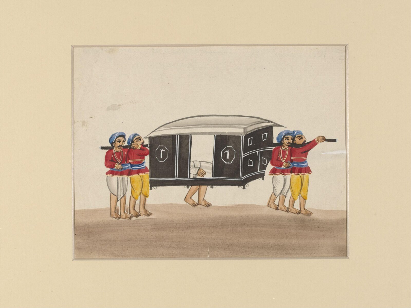 A closed box-palanquin, ca.1885