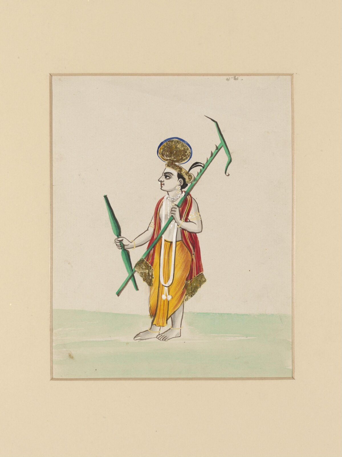 Balarama with plough and pestle., ca.1885