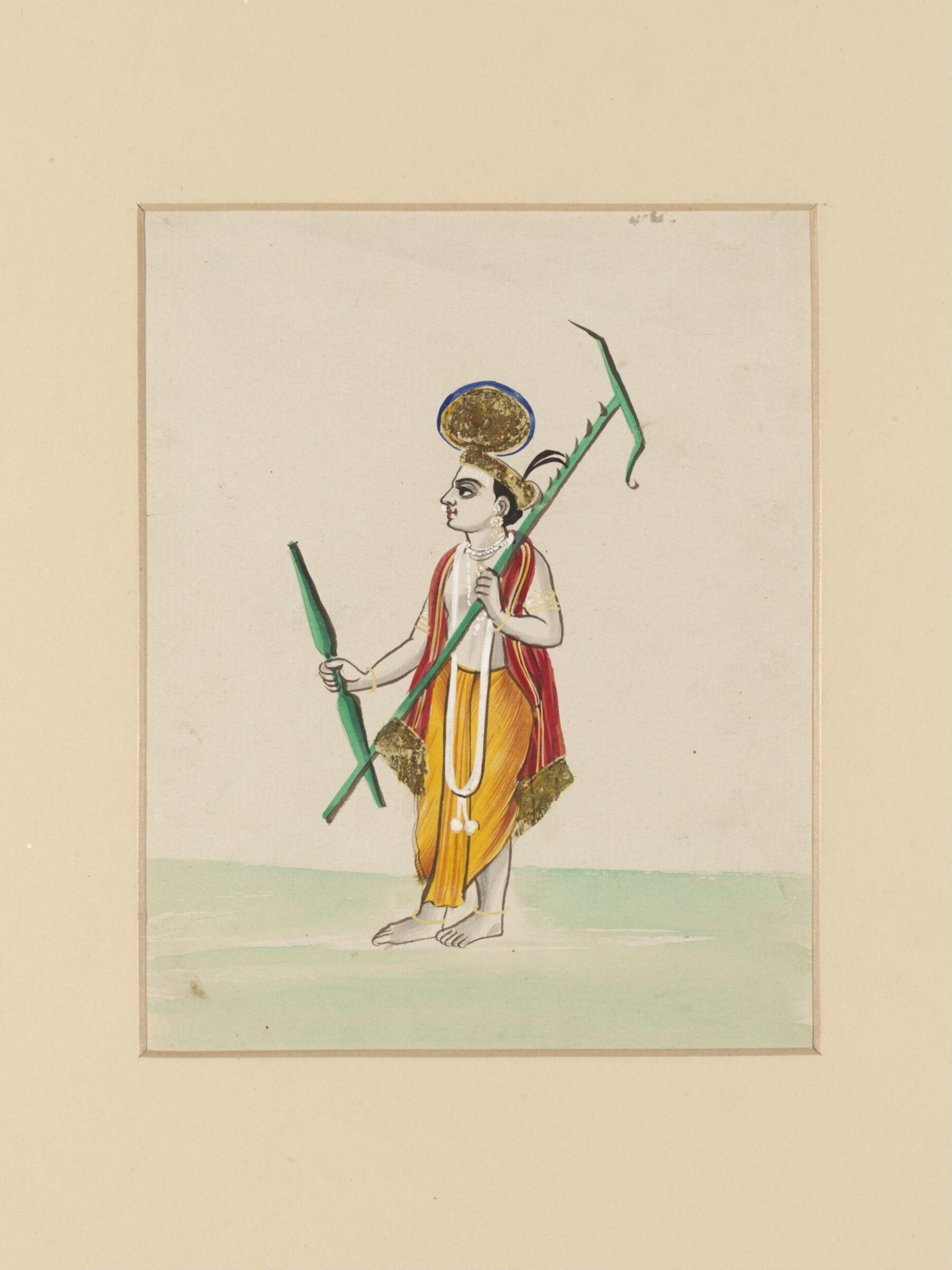 Balarama with plough and pestle., ca.1885