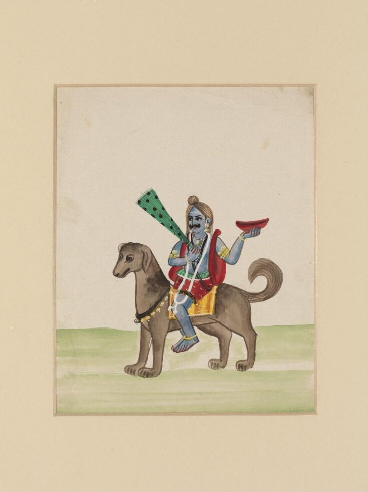 Shiva as Bhairava riding on a  dog top image