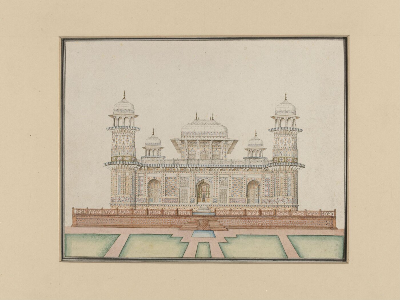 Unknown, Sixty drawings of Mughal monuments and architectural details.