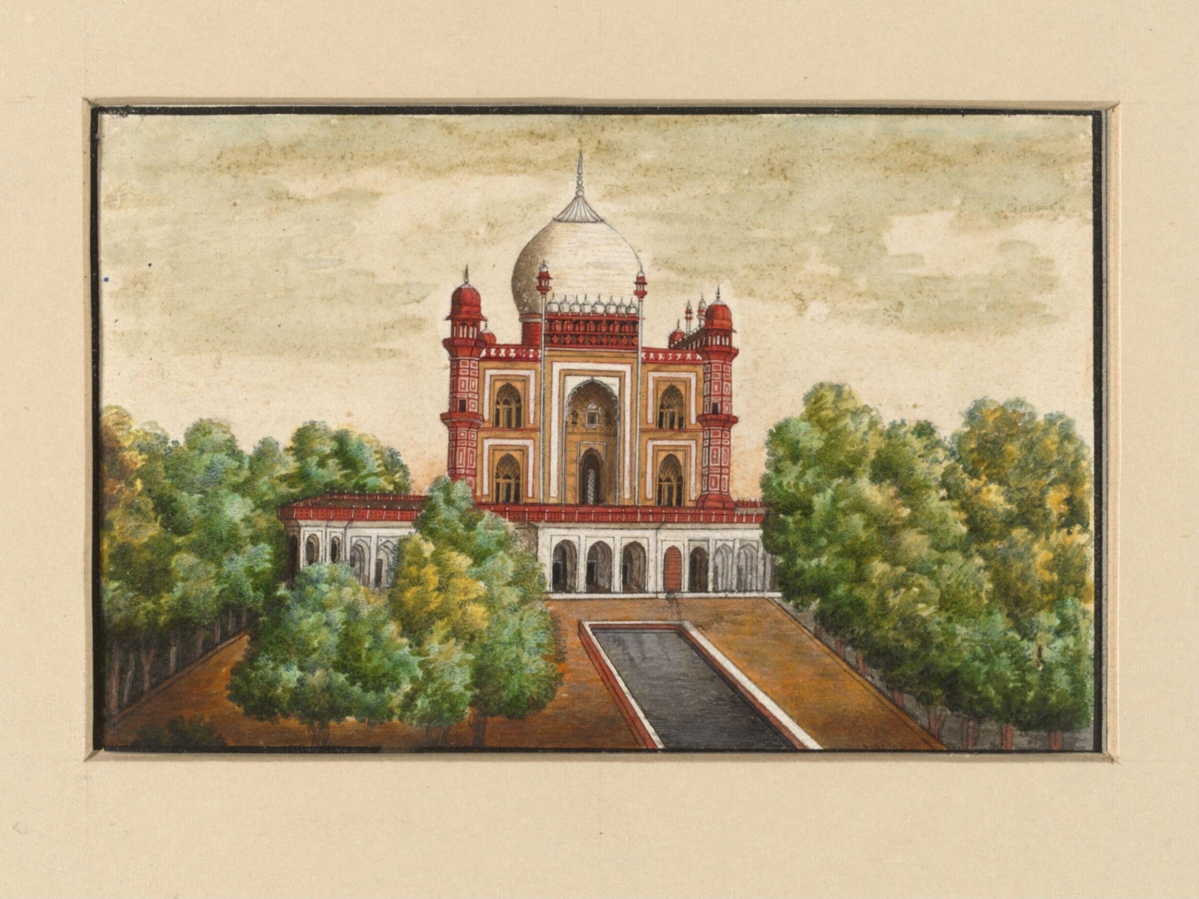 One of four drawings of Mughal architecture., Mazhar Ali Khan, ca. 1840