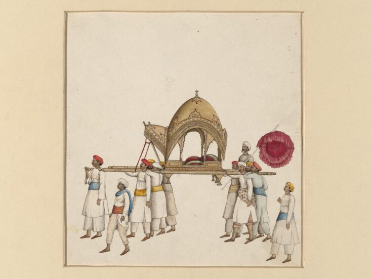 One of six figures from the Mughal emperor's ceremonial procession on the occasion of the Id top image