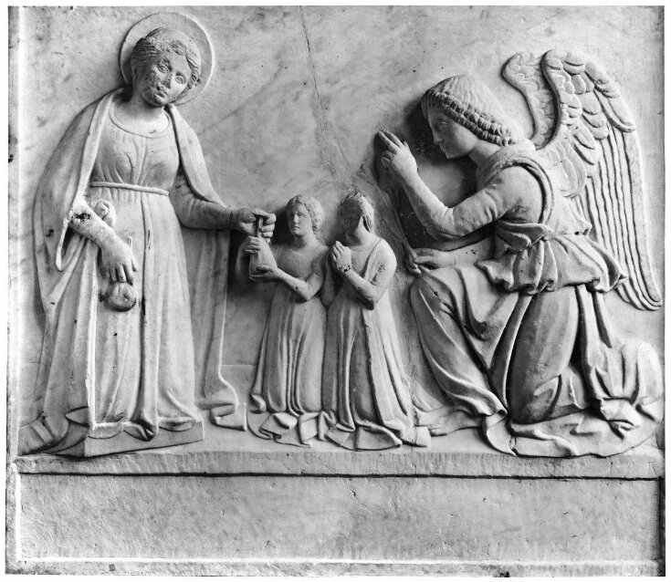 The Annunciation with two Kneeling Girls Receiving Dowries top image