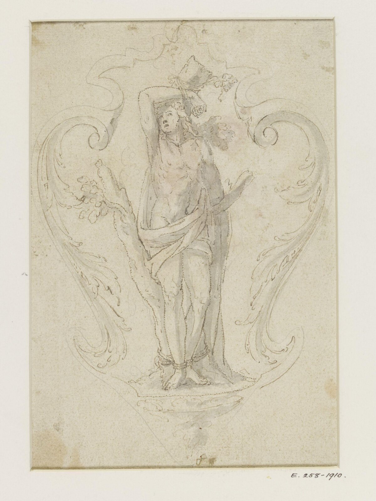 St Sebastian framed by a cartouche, early 18th century