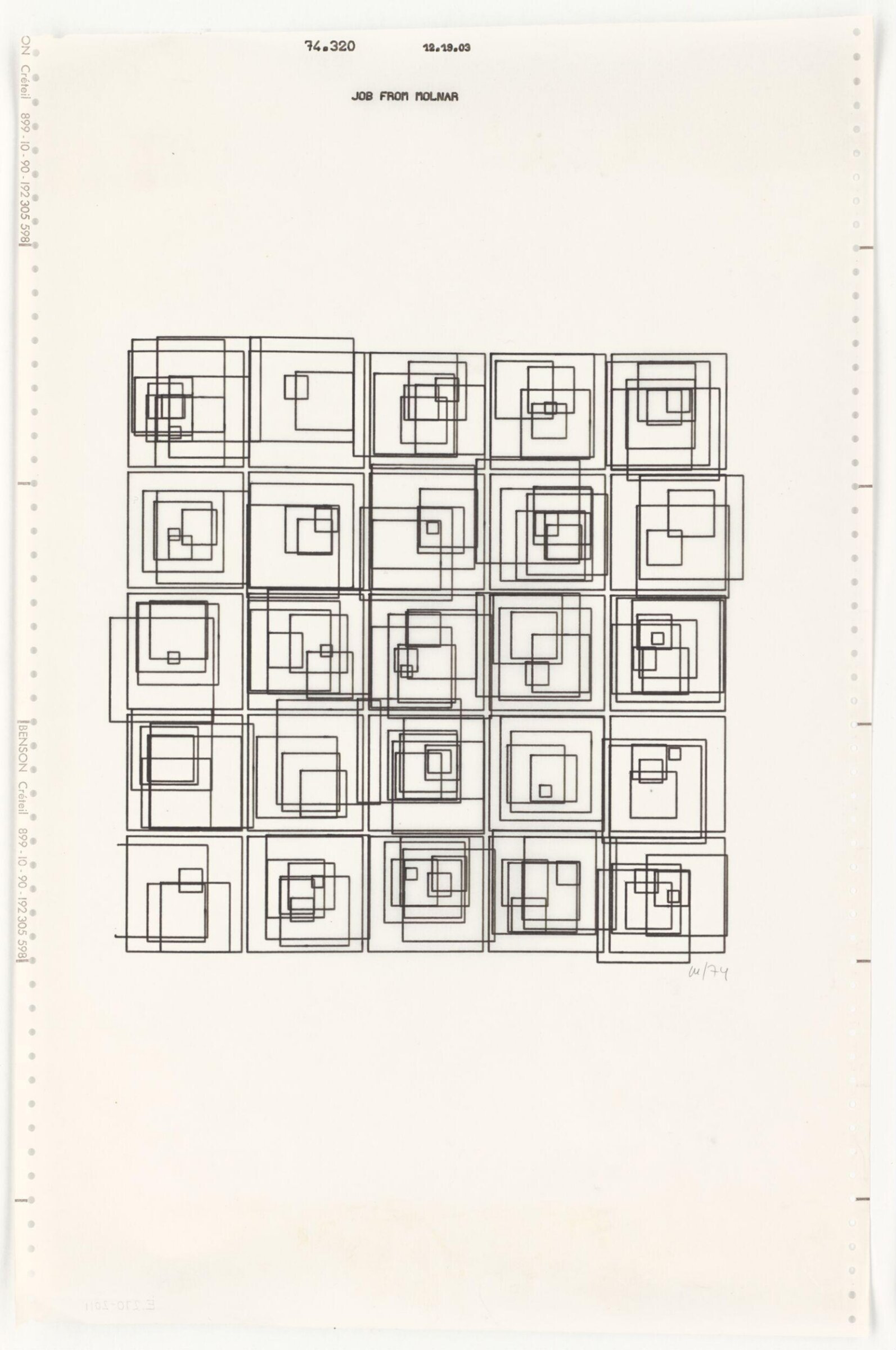 74.320, Vera Molnar, 1974