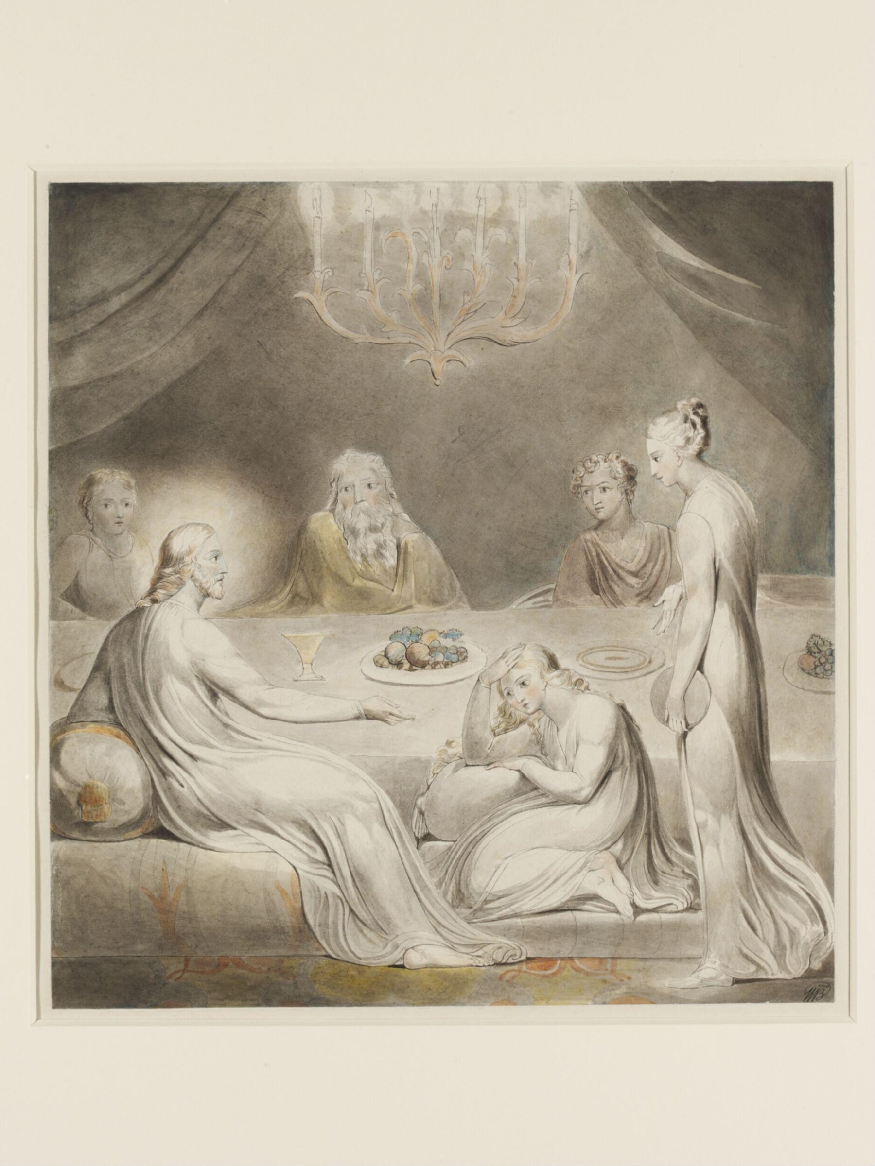 Christ in the house of Martha and Mary, Уильям Блейк, 1757-1827