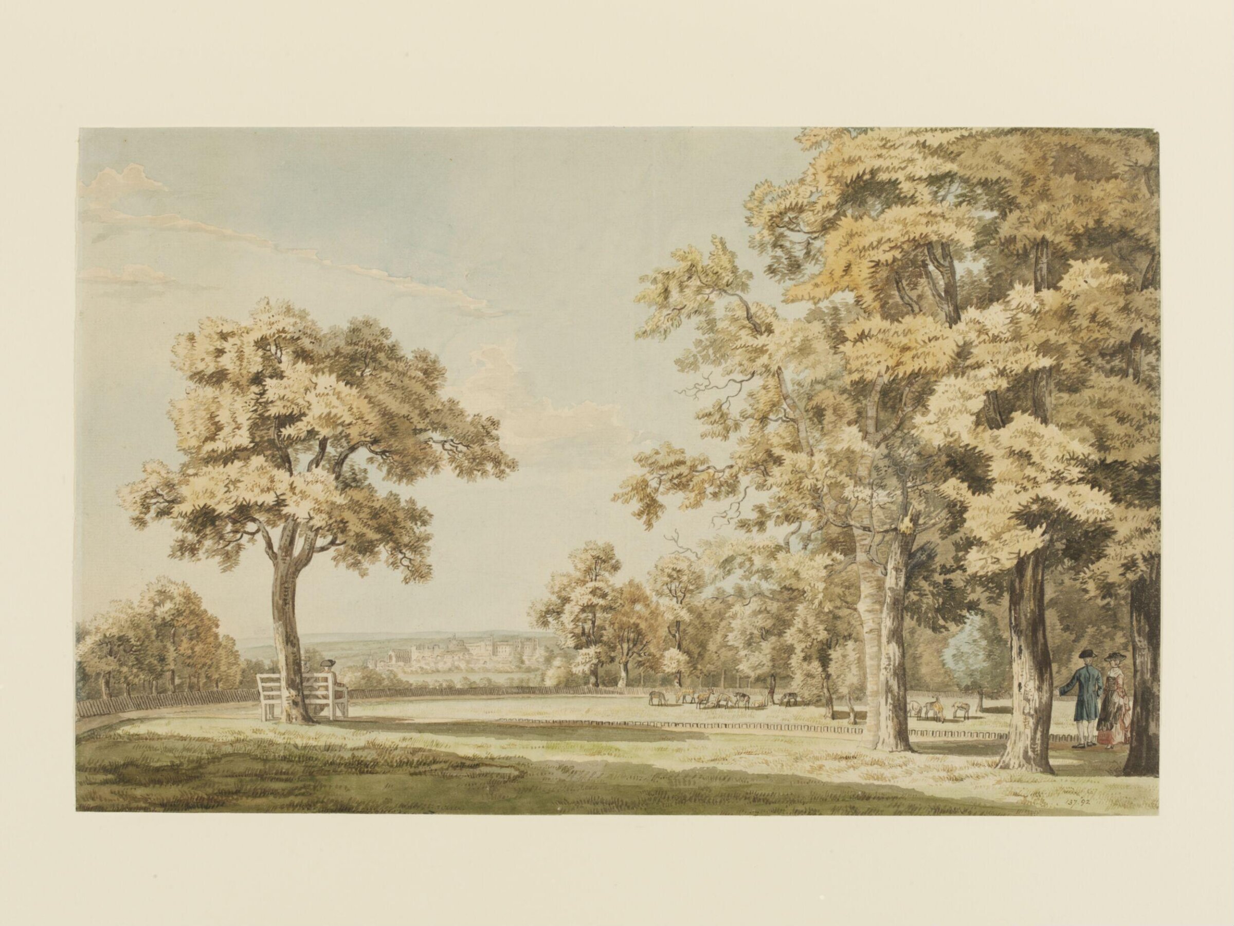 Windsor Castle from the Great Park, near the End of the Long Walk, Sandby, 1740-1798