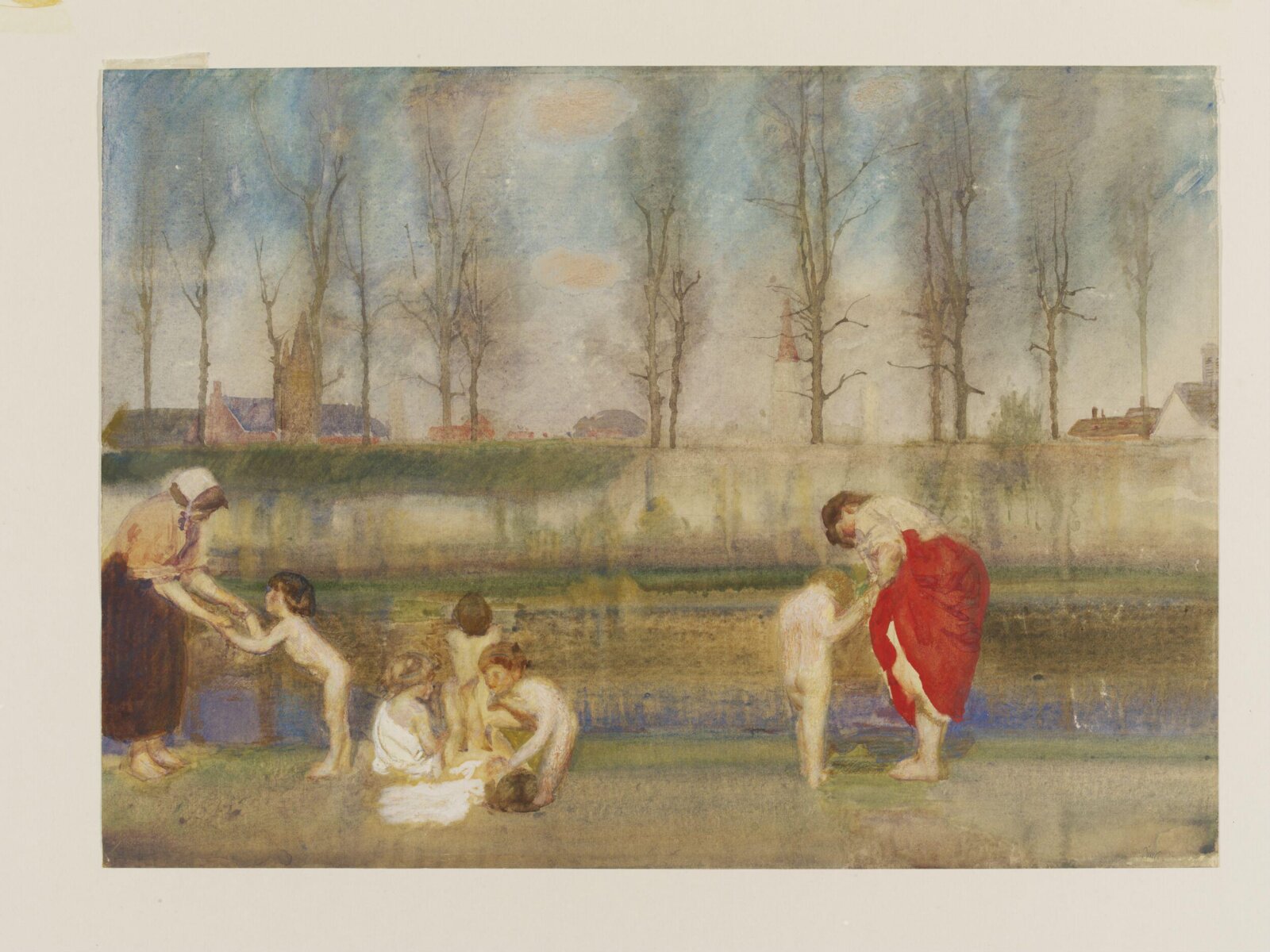 Bathing Party, Charles Sims, ca. 1900-1914