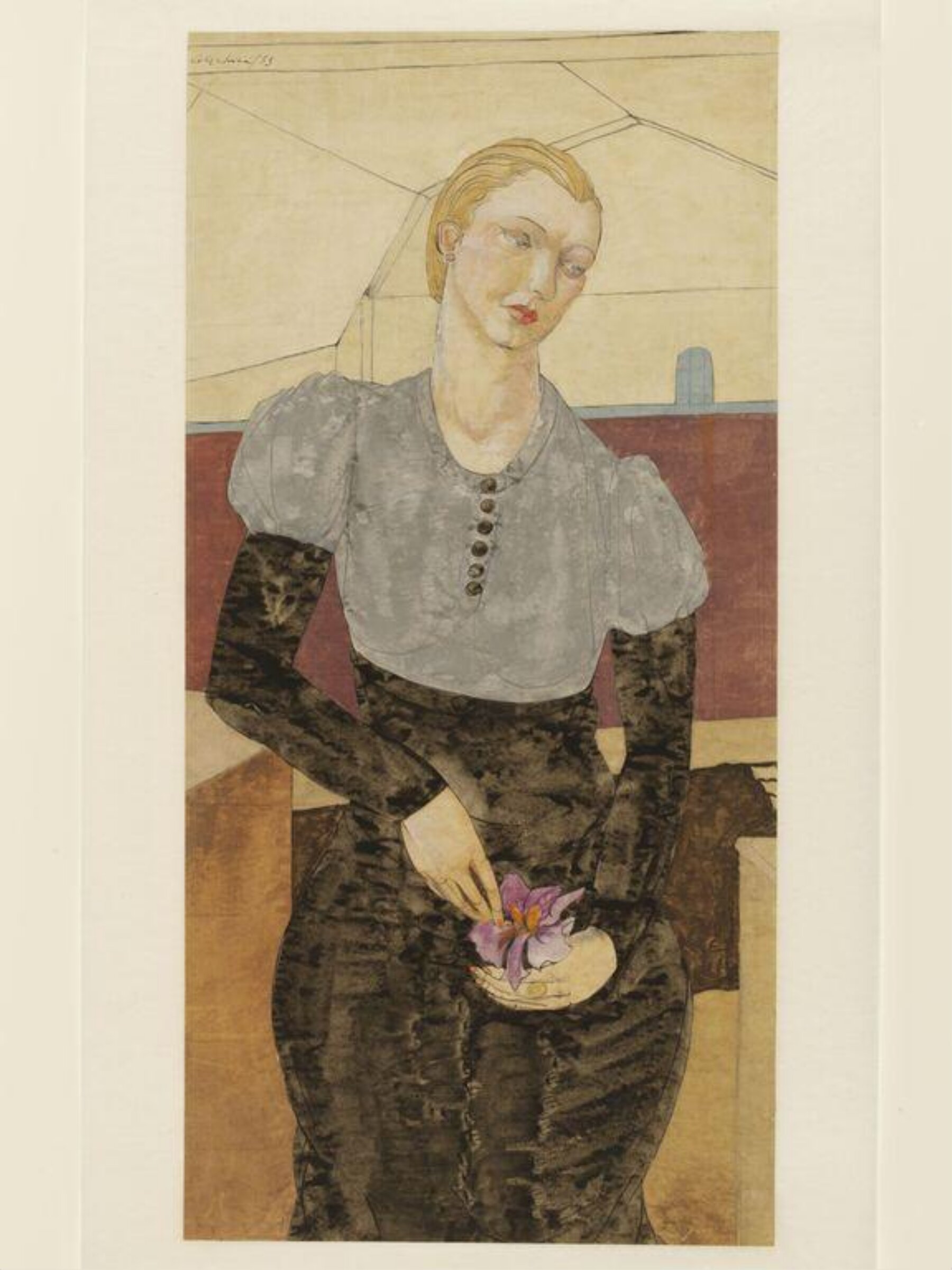 Cartoon for Self Portrait, Ithell Colquhoun, ca. 1933