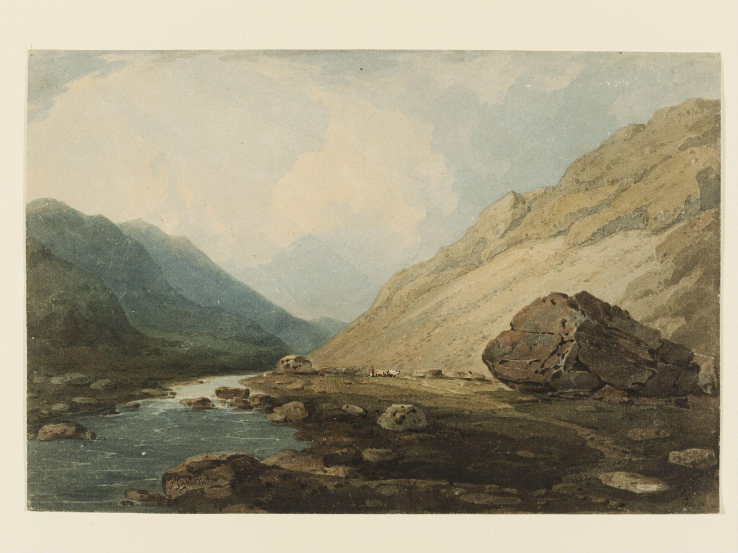 View in the Pass of Llanberis, Wales, John Varley, 1803