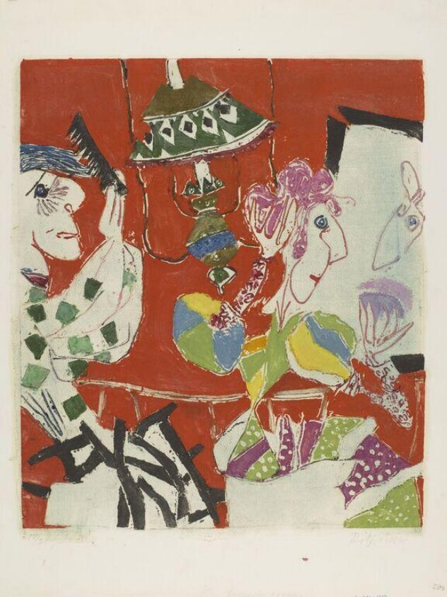 Garde-robe (Dressing room) (1947-1948) by Rolf Nesch