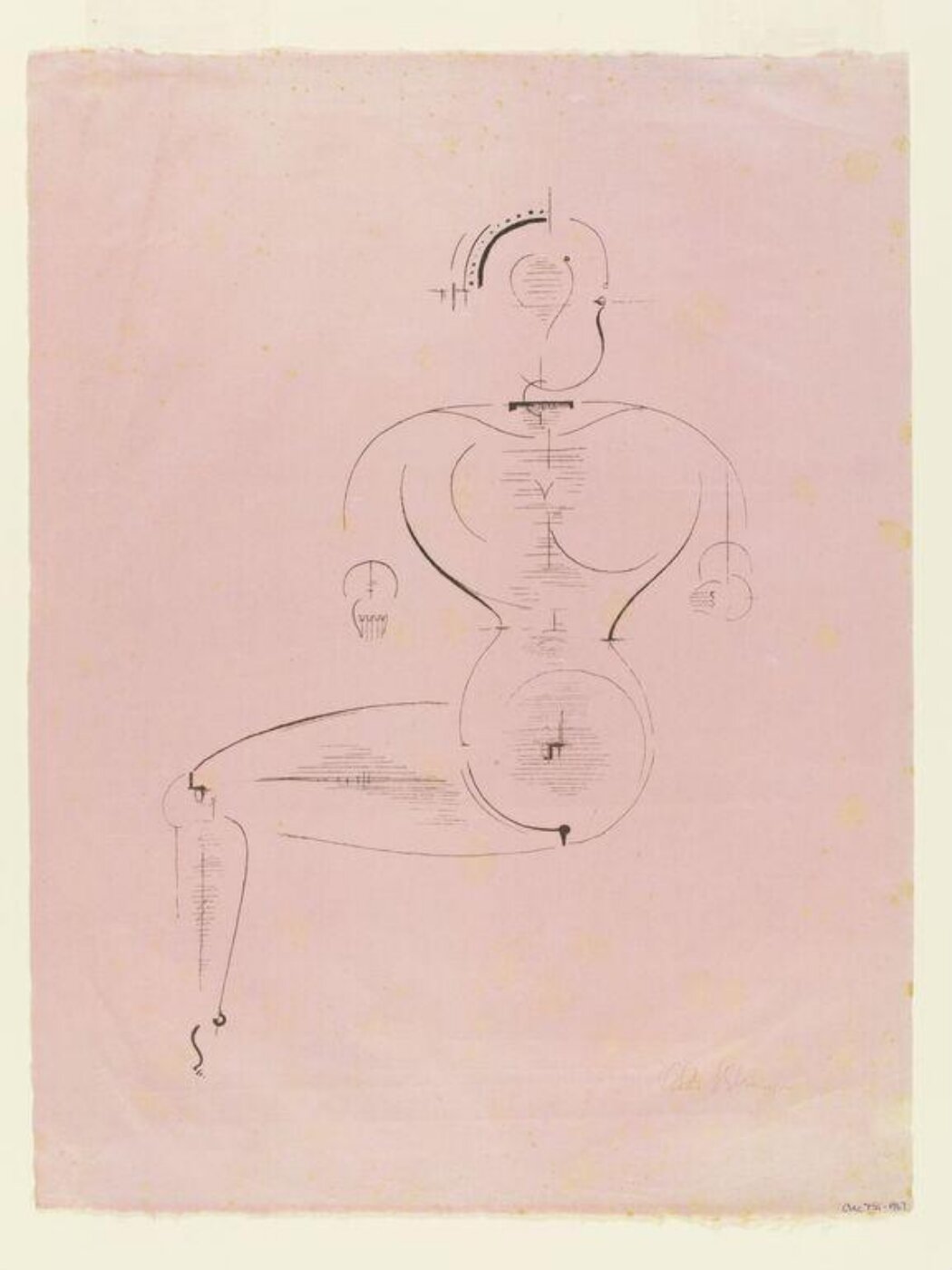 Oskar Schlemmer, Figure von der Seite