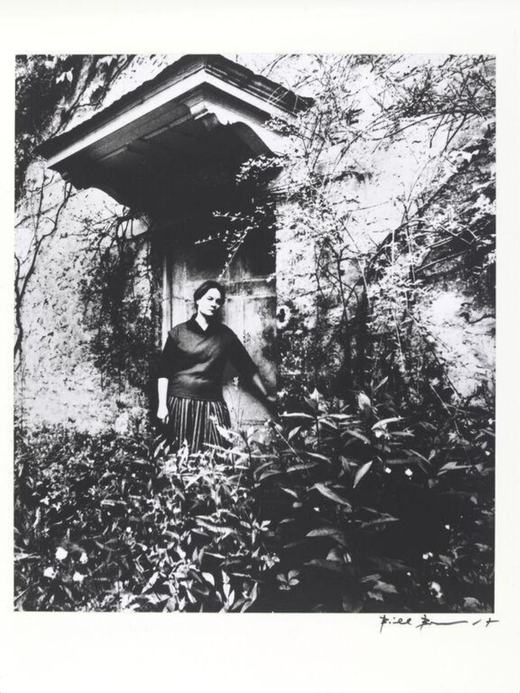 Bill Brandt, Iris Murdoch at Her Front door, Steeple Aston, Oxfordshire