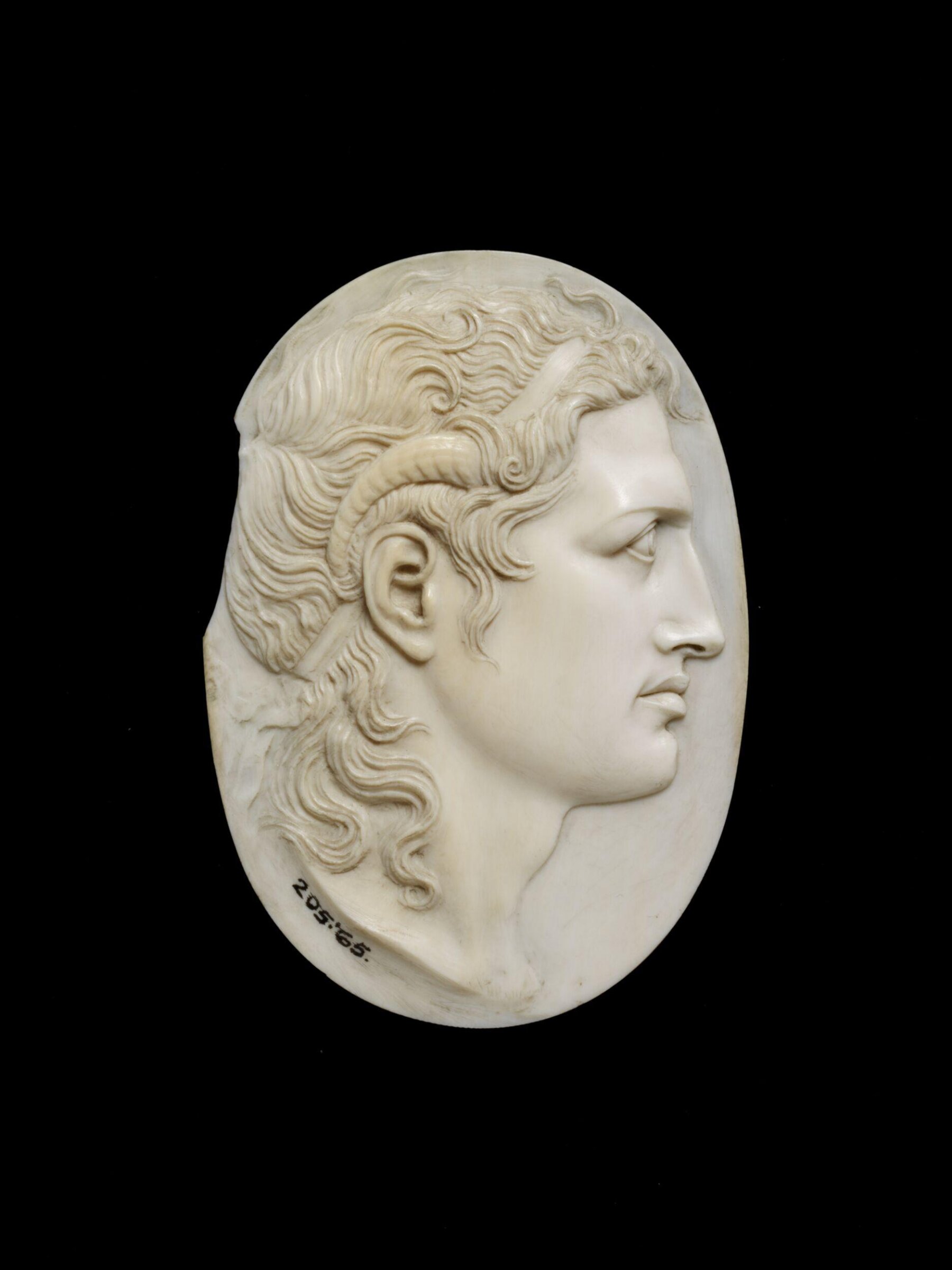 Alexander the III of Macedon (Alexander the Great) with the Great Horn of Ammon, Richard Cockle Lucas, ca. 1840 - ca. 1865