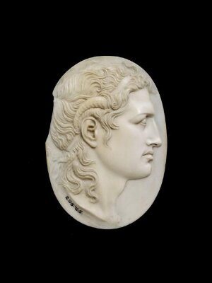 Alexander the III of Macedon (Alexander the Great) with the Great Horn of Ammon, Richard Cockle Lucas, ca. 1840 - ca. 1865
