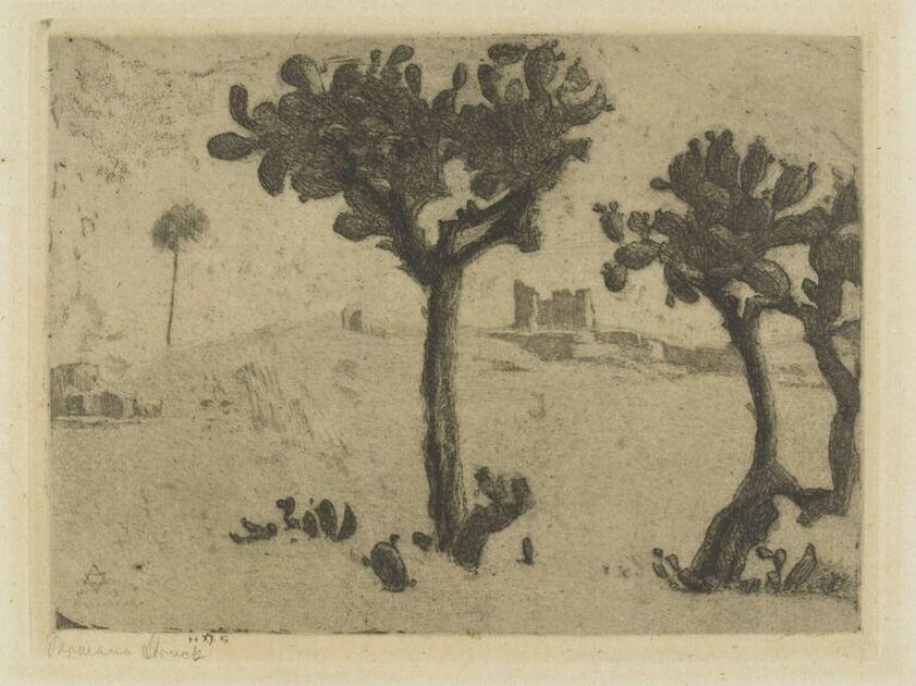 Israeli Landscape (circa 1917) by Hermann Struck