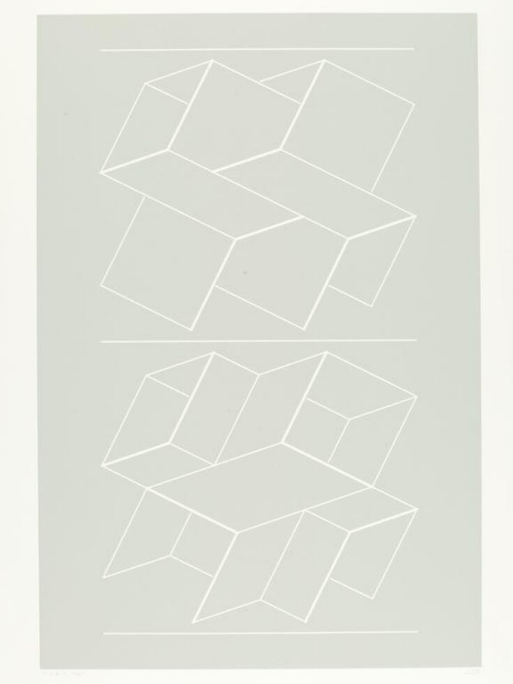 Plate I from the suite of ten entitled 'White Embossing on Gray.' image