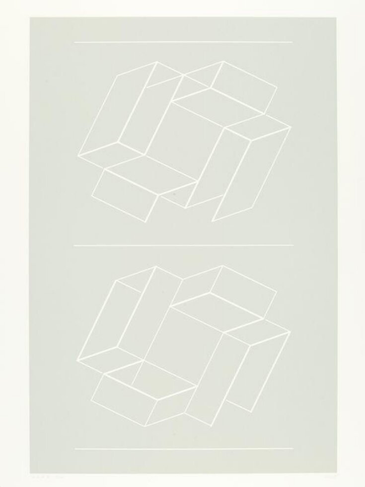Plate 2 from the suite of ten entitled 'White Embossing on Gray'. image