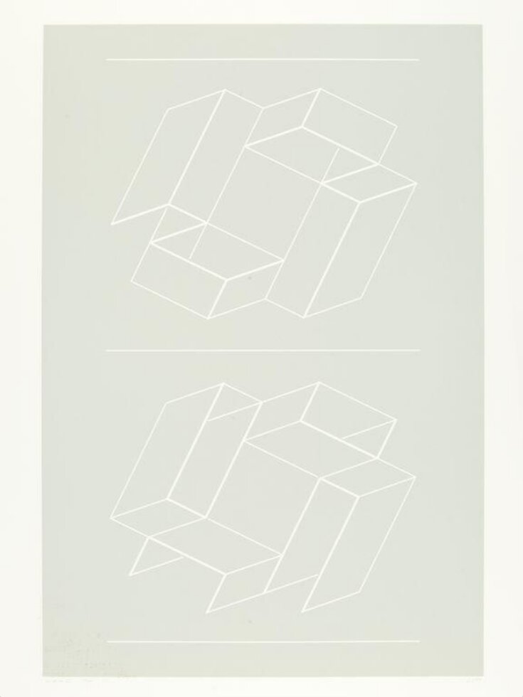 Plate III from the suite of ten entitled 'White Embossing on Gray'. image