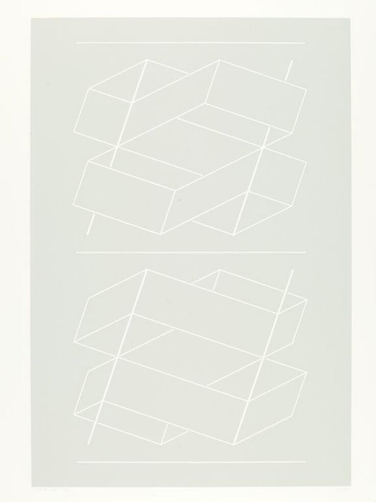 Plate IV from the suite of ten entitled 'White Embossing on Gray'. image