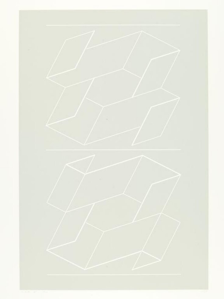 Plate 5 from the suite of  ten entitled 'White Embossing on Gray'. image