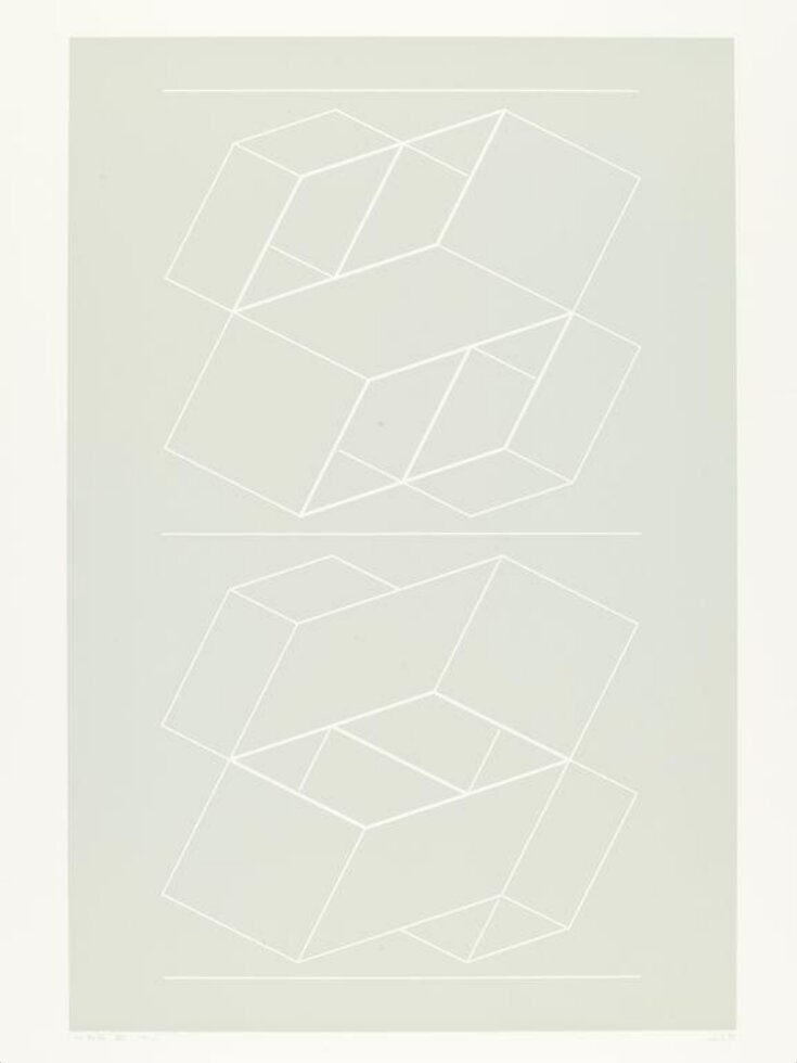 Plate 6 from the suite of ten entitled 'White Embossing on Gray'. image