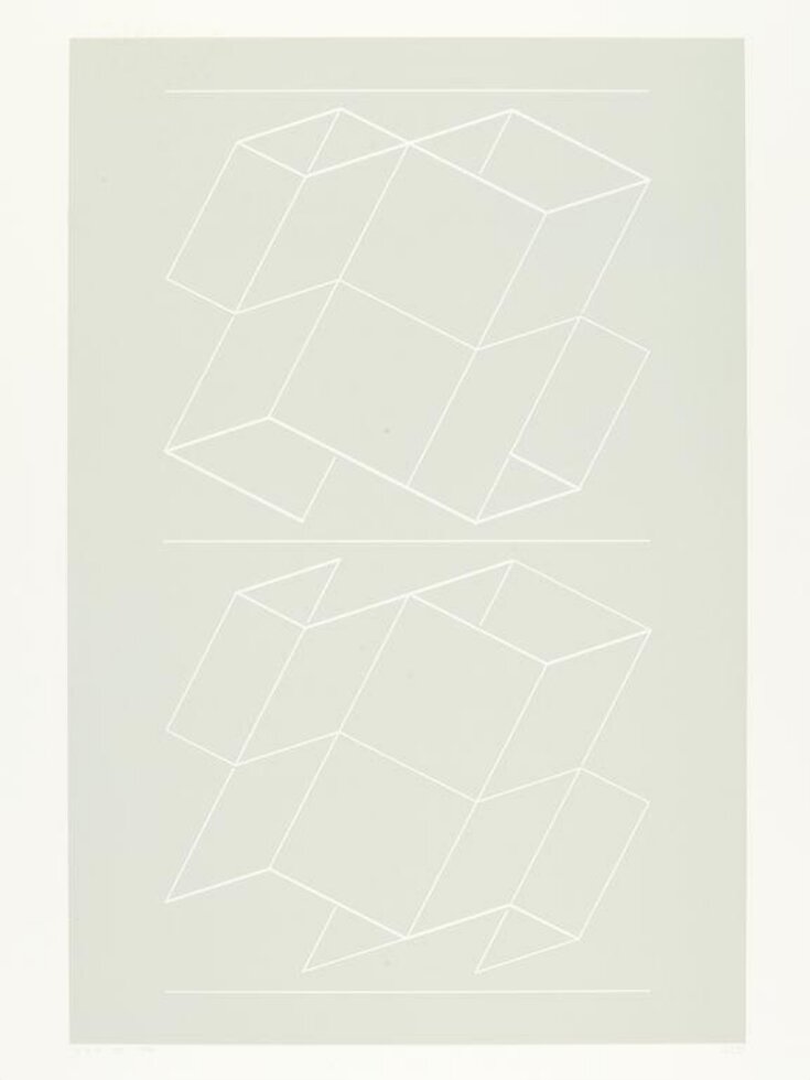 Plate 7 from the suite of ten entitled 'White Embossing on Gray'. image