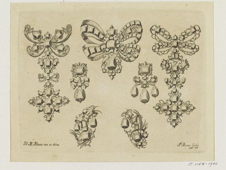 Libro I. Disegni Moderni Di Gioiglieri Di Do. Ms. Albini Nel Ano 1744. T. Planes sculp. top image