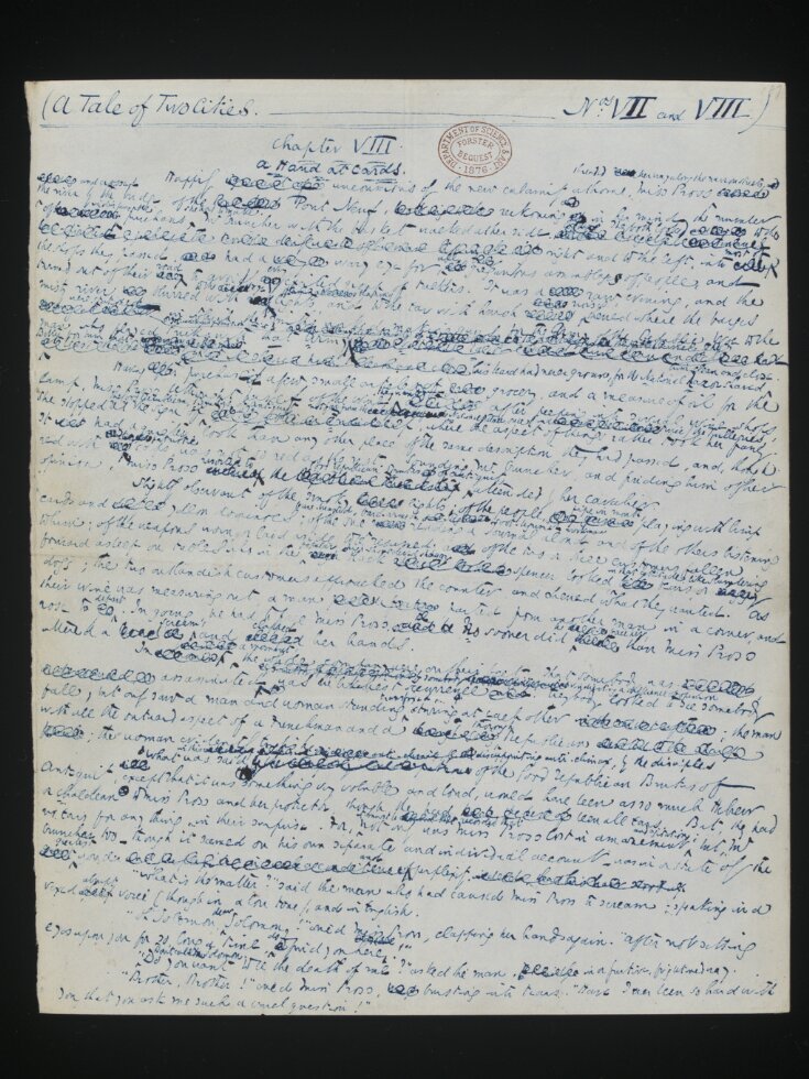 Original manuscript of A Tale of Two Cities, by Charles Dickens, vol. 4 top image