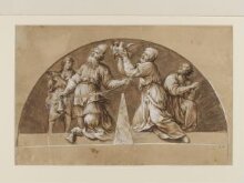 Samuel with Eli and the Sacrificial Offering of Two Doves (after Raffaele Vanni) thumbnail 1