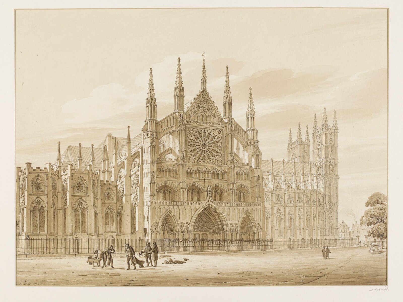 View of Westminster Abbey, Coney, 1814