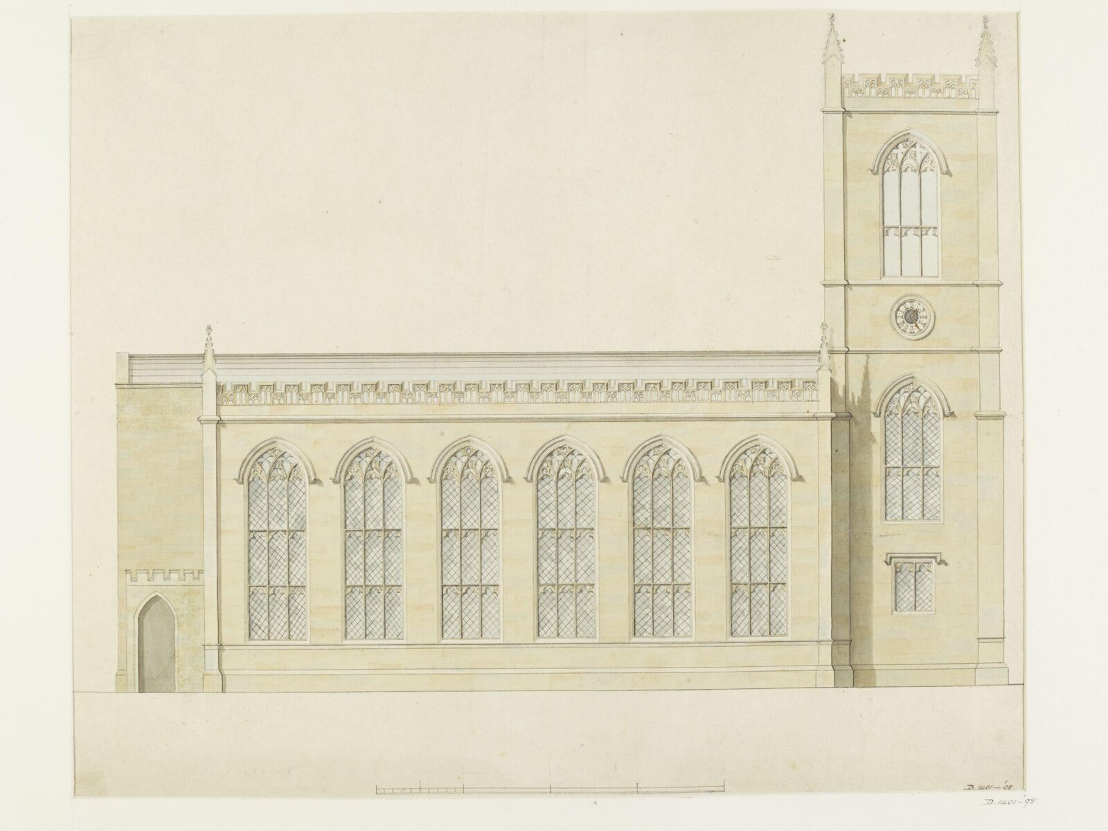 Drawing, Joseph Michael Gandy, 1810