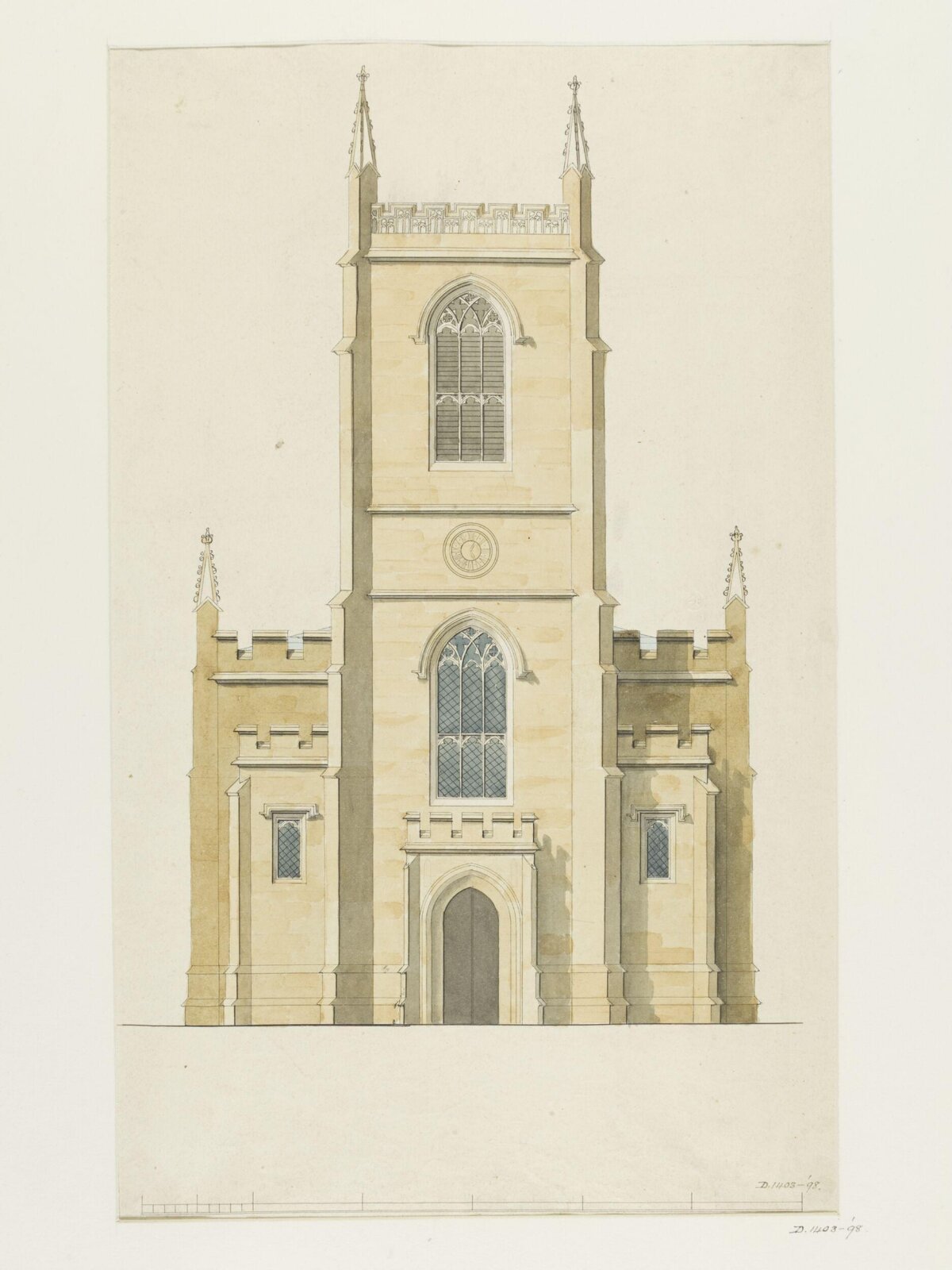 Drawing, Joseph Michael Gandy, 1810