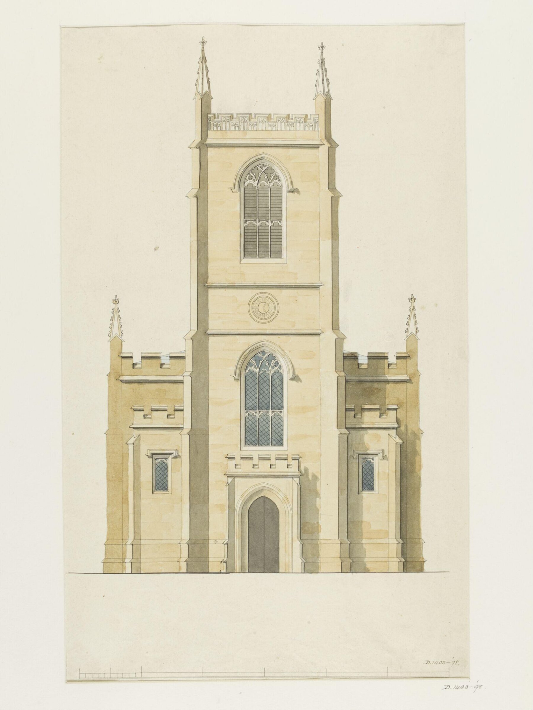 Drawing, Joseph Michael Gandy, 1810