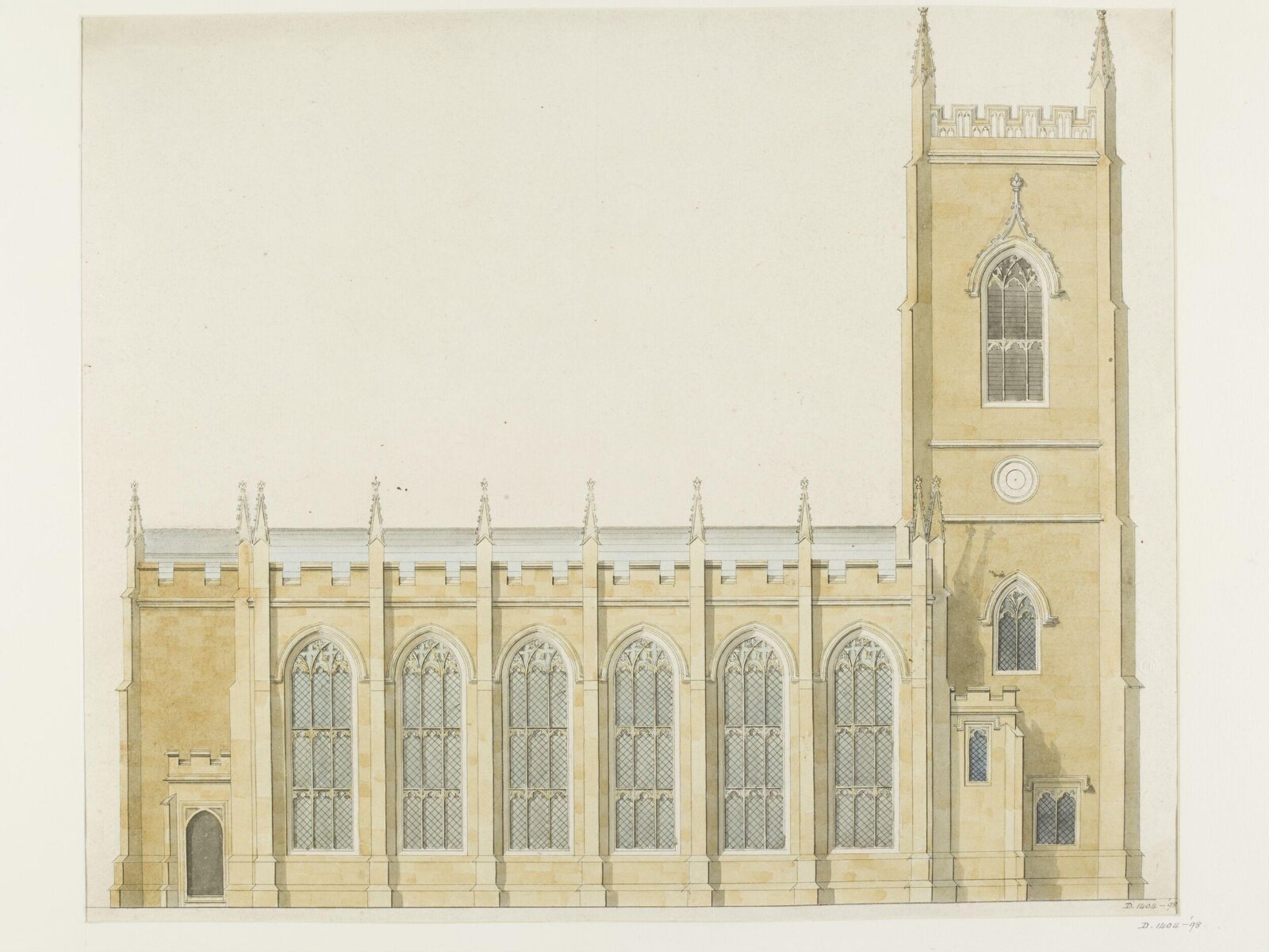 Drawing, Joseph Michael Gandy, 1810